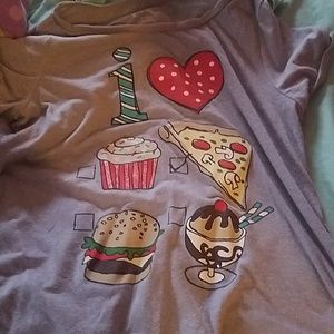 I heart food shirt